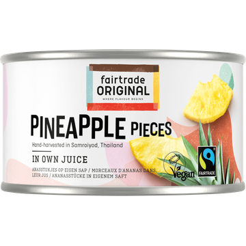 Fairtrade Original Ananas stukjes op eigen sap