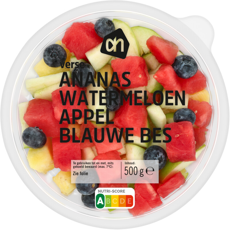 AH Ananas, watermeloen, appel, blauwe bes