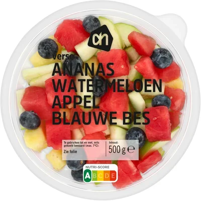 AH Ananas, watermeloen, appel, blauwe bes