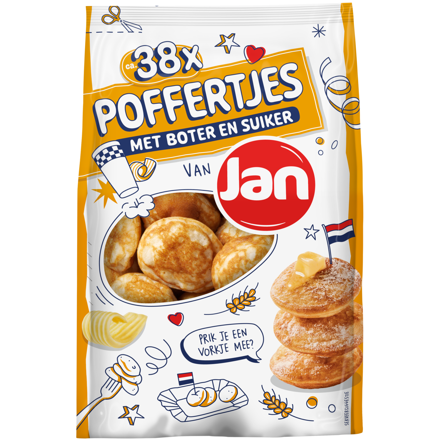 Jan Poffertjes met boter en suiker