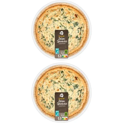 AH Quiche zalm spinazie 2-pack