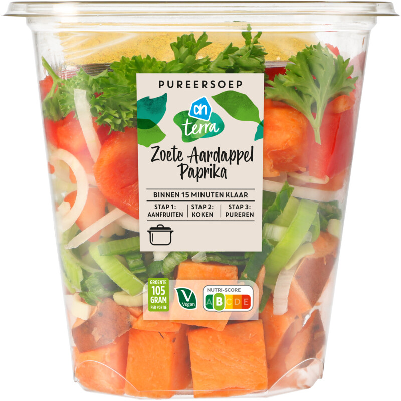 AH Terra Pureersoep zoete aardappel paprika
