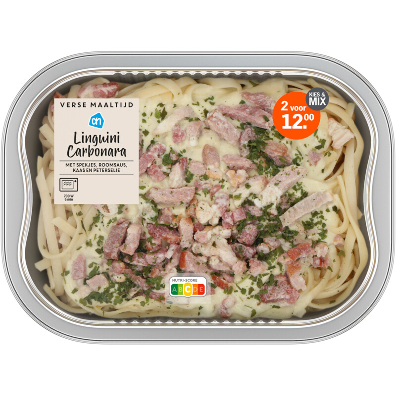 AH Verse maaltijd linguini carbonara