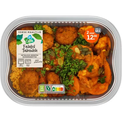 AH Terra Verse maaltijd falafel tabouleh