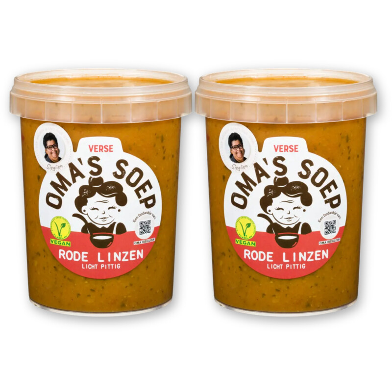 Oma's Rode linzen soep 2-pack