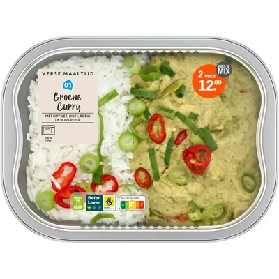 AH Verse maaltijd groene curry