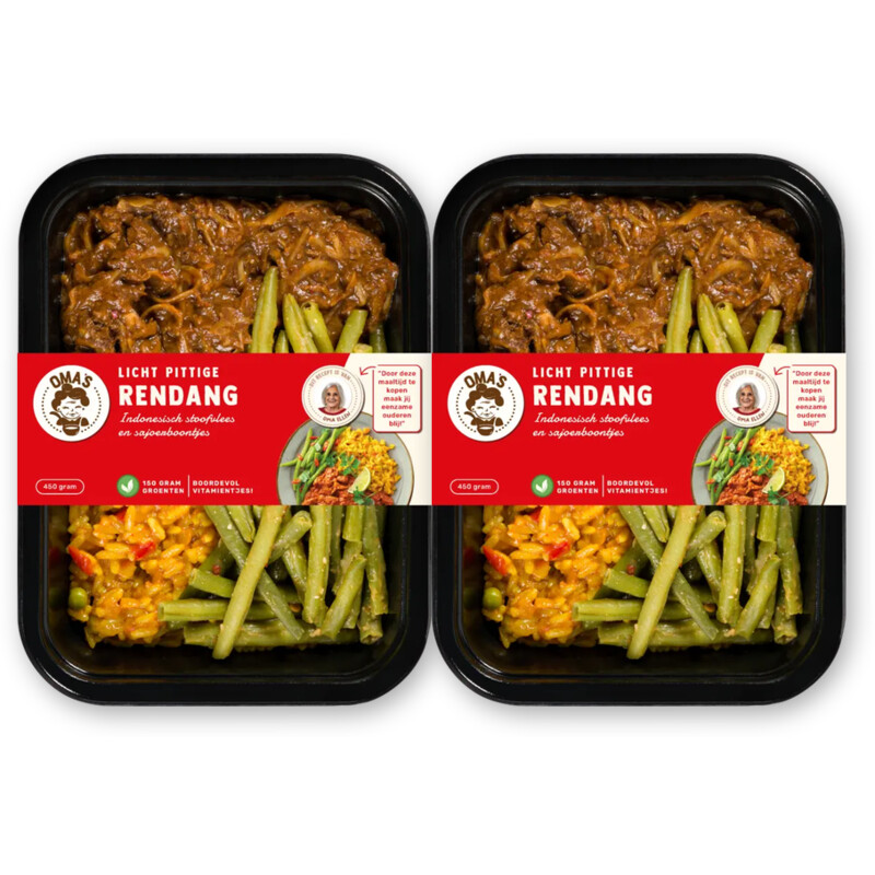 Oma's Licht pittige rendang 2-pack