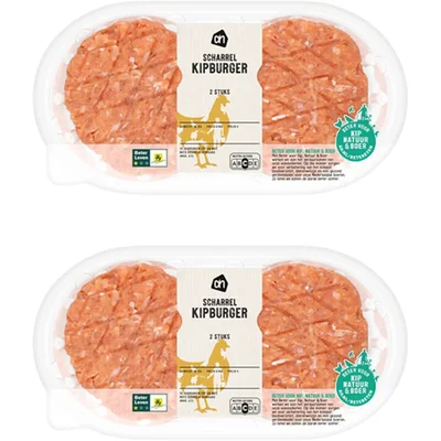 AH Scharrel kipburger 2 stuks 2-pack