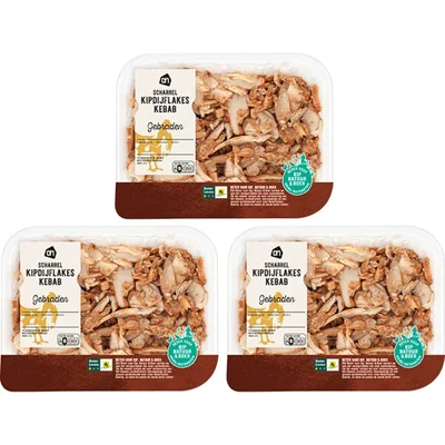 AH Scharrel gebraden kipflakes kebab 3-pack