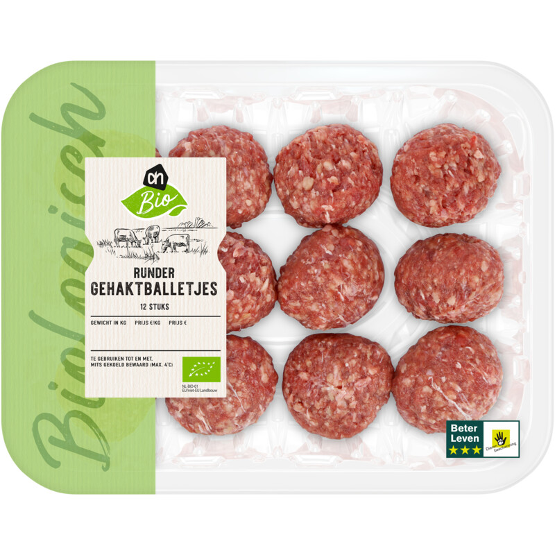 AH Biologisch Rundergehakt balletjes