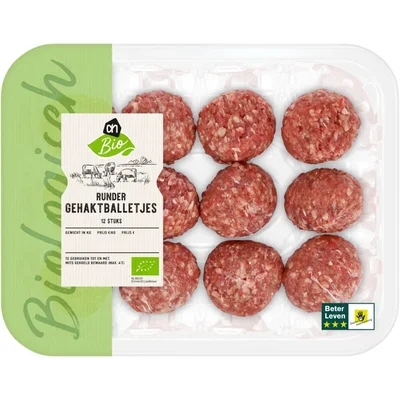 AH Biologisch Rundergehakt balletjes