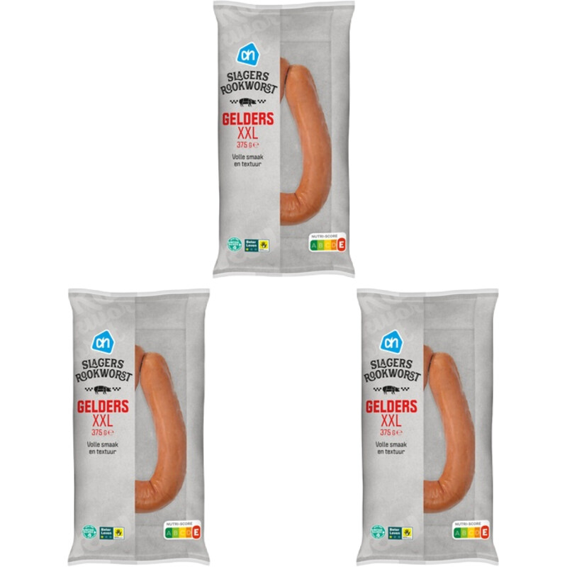 AH Slagersrookworst Gelders XXL 3-pack
