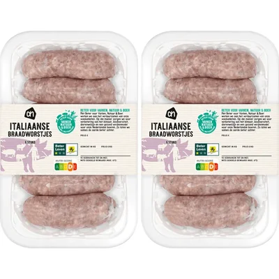 AH Italiaans gekruid braadworstje 2-pack
