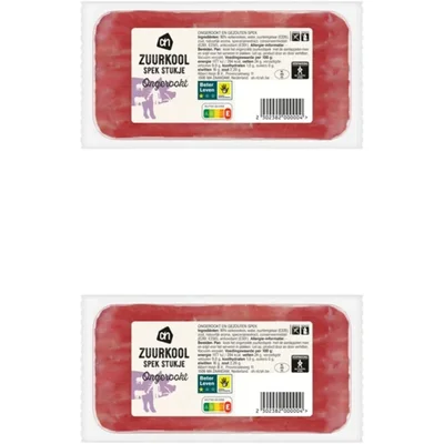 AH Ongekookt zuurkool spek stukje 2-pack