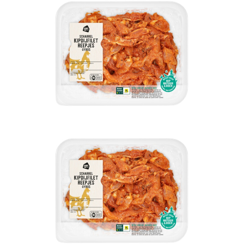 AH Scharrel kipdijfiletreepjes gyros 2-pack