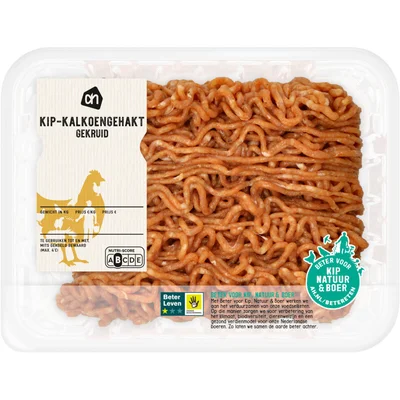 AH Kip-kalkoengehakt gekruid