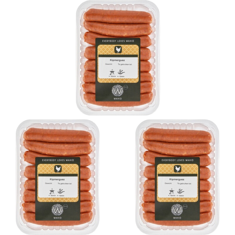 Wahid Halal kipmerguez 3-pack