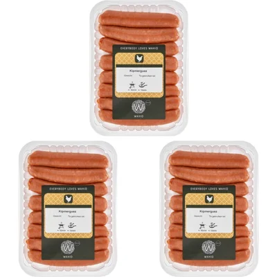 Wahid Halal kipmerguez 3-pack