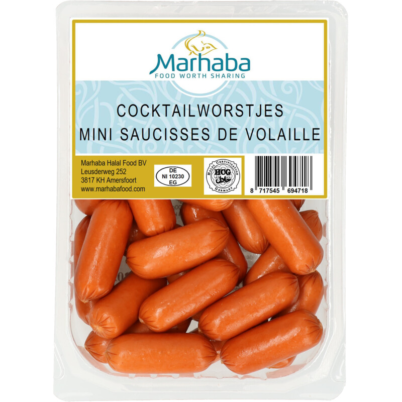 Marhaba Cocktailworstjes mini saucisses volaille