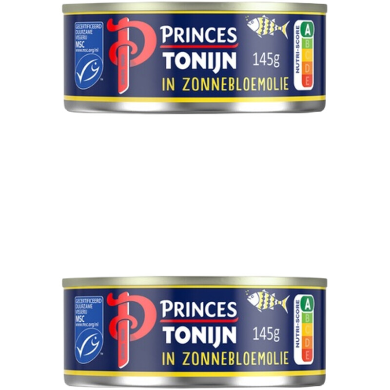 Princes tonijnstukkem zonnebloemolie 2-pack