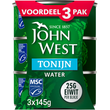 John West Tonijn in water 3-pack