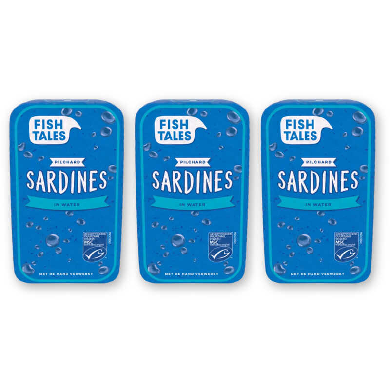 Fish Tales Sardines in water 3-pack