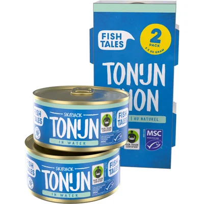 Fish Tales Skipjack tonijn in water 2-pack