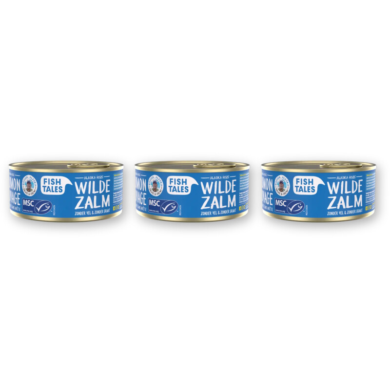 Fish Tales Wilde zalm zonder vel & graat 3-pack