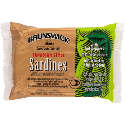Brunswick Sardines hot peppers
