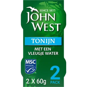 John West Tonijn met een vleugje water 2-pack