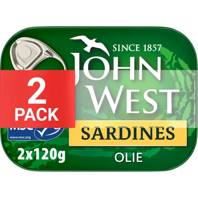 John West Sardines olie 2-pack