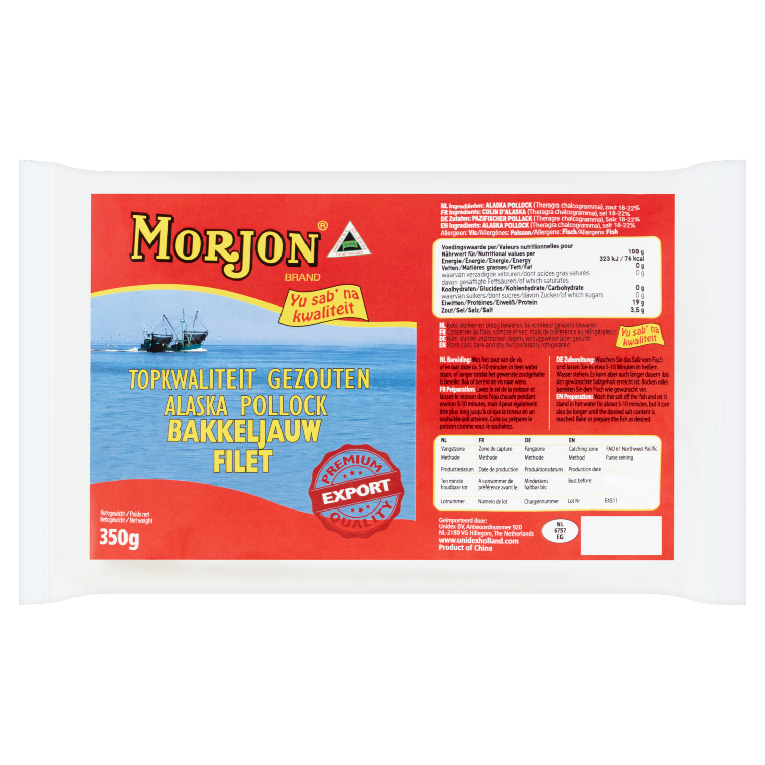 Morjon Bakkeljauw filet