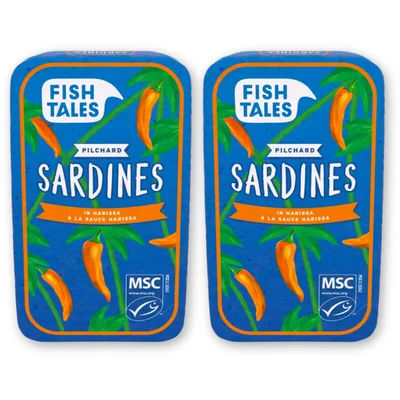 Fish Tales Sardines in harissa 2-pack