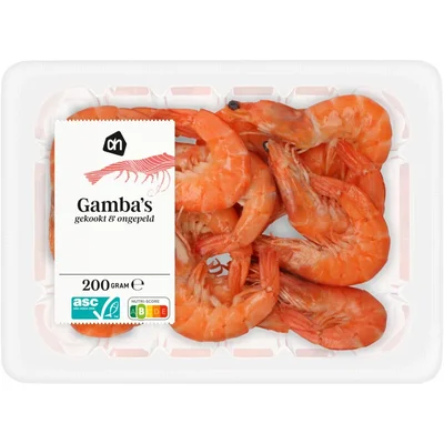 AH Gamba's gekookt & ongepeld