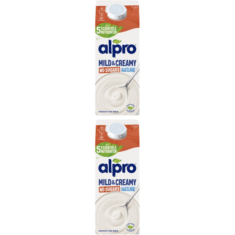 Alpro Mild & creamy zonder suikers 2-pack