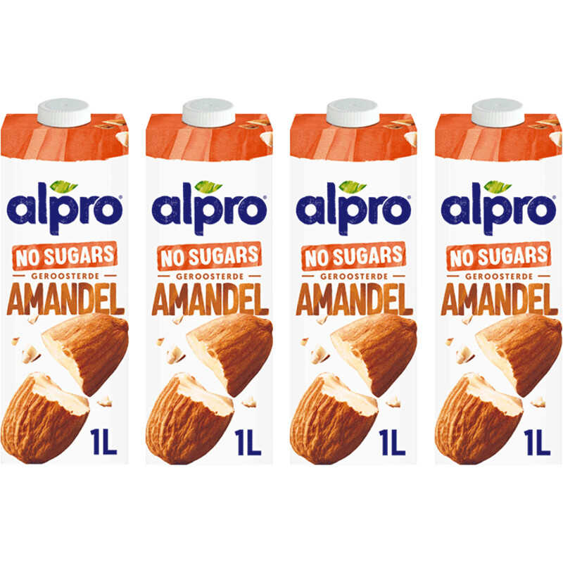 Alpro Amandeldrink zonder suikers 4-pack