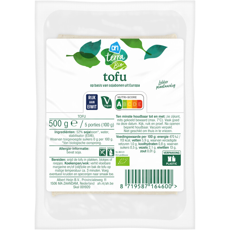 AH Terra Biologische tofu grootverpakking