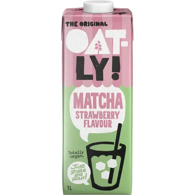 Oatly! Matcha strawberry flavour