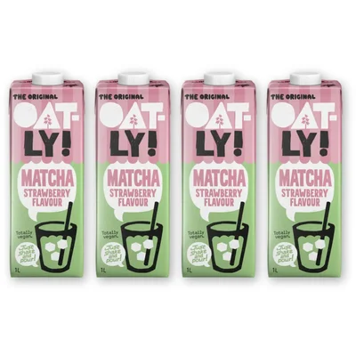 Oatly! Matcha strawberry flavour 4-pack