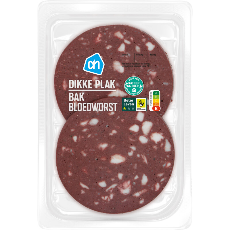 AH Bakbloedworst dikke plak