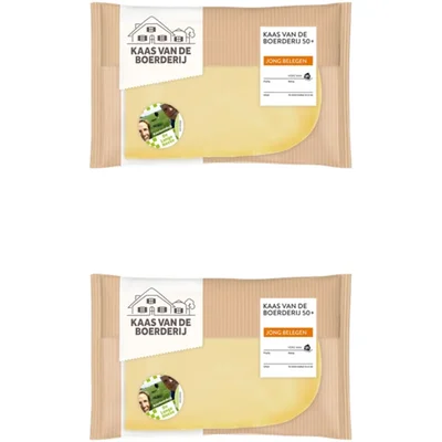 AH Kaas boerderij jong bel. 50+ plak 2-pack