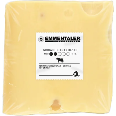 AH Zwitserse emmentaler AOP 45+ voorverpakt