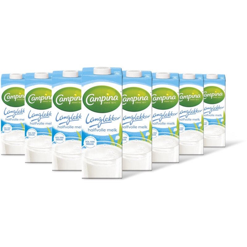 Campina Langlekker halfvolle melk 8-pack