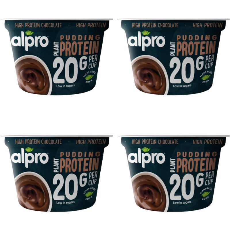 Alpro Protein pudding chocolade smaak 4-pack