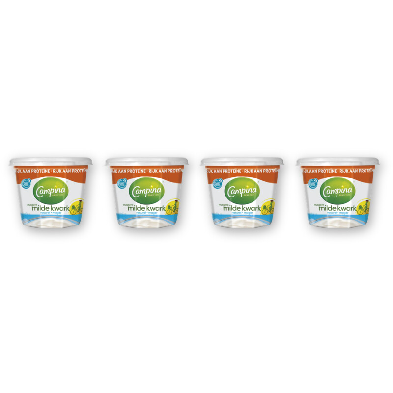 Campina Magere milde kwark naturel 4-pack