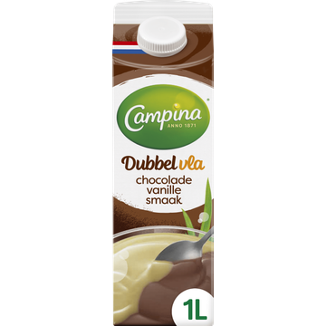 Campina Dubbelvla chocolade vanille smaak