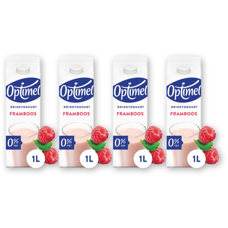 Optimel Drinkyoghurt framboos 4-pack