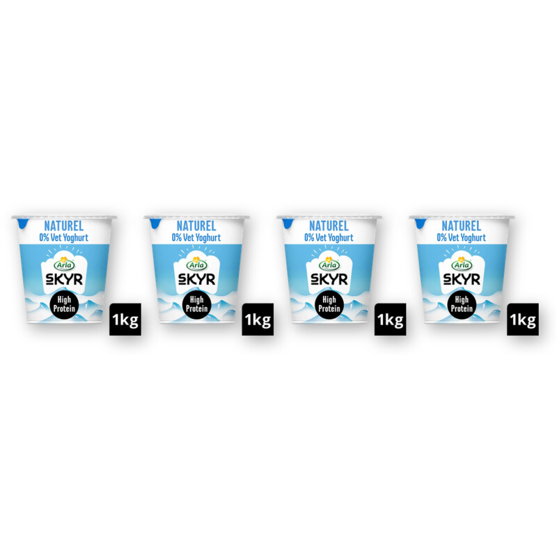 Arla Skyr naturel yoghurt 0% vet XL 4-pack