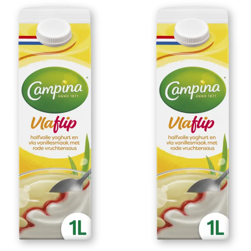 Campina Vlaflip vanille 2-pack