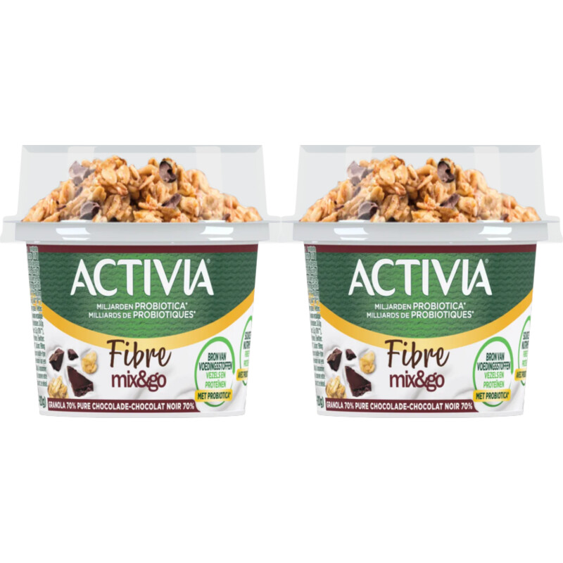 Activia Mix & go granola dark chocolate 2-pack